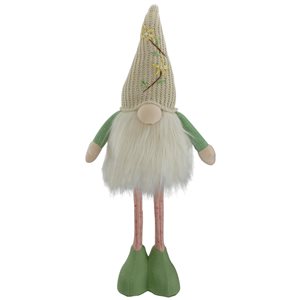 Northlight 22-in Green and Cream Polyester Lighted Gnome Figurine