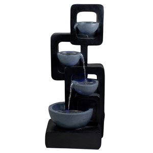 Northlight 32-in H Resin LED 4-Tier Outdoor Fountain