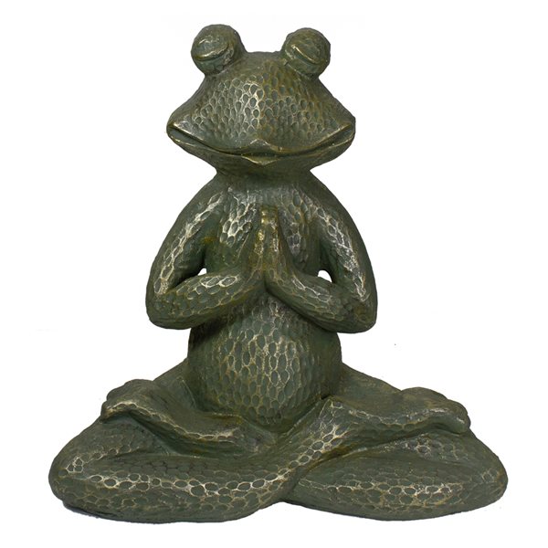 Northlight 14 Gold Verdigris Yoga Frog Outdoor Garden Statue