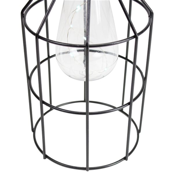 Northlight 5 In X 9 5 In Metal Solar Black Outdoor Decorative Lantern 34864951 Rona