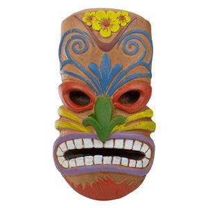 Northlight 13.5-in H x 7-in W Tiki Mask Resin Wall Accent