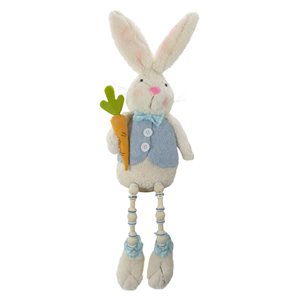 Northlight 22-in Blue and White Polyester Easter Rabbit Boy Figurine