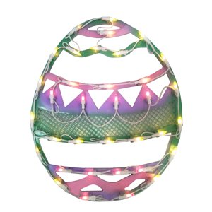 Northlight 17-in Multicolour Plastic Lighted Easter Egg Window Silhouette