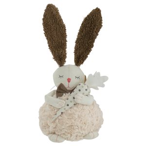 Northlight 14-in Beige and Brown Polyester Easter Bunny Figurine