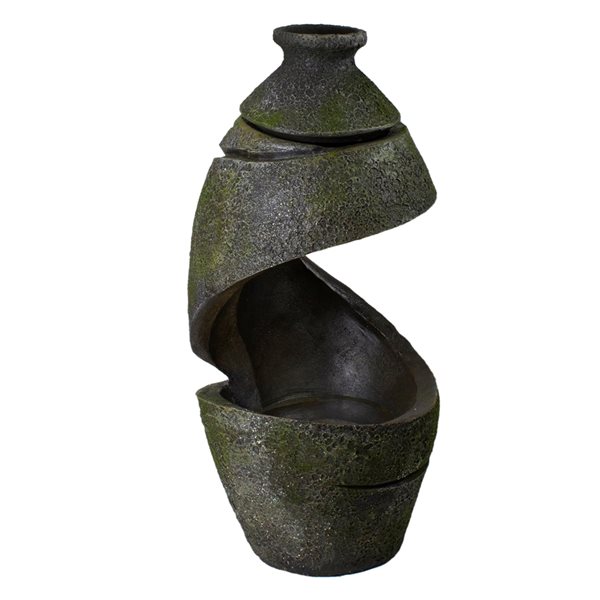 Northlight 31-in H Resin Mossy Statue Outdoor Fountain