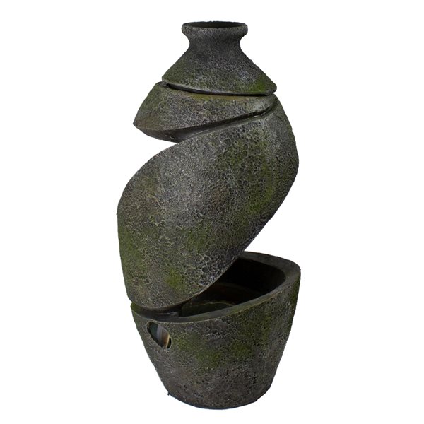 Northlight 31-in H Resin Mossy Statue Outdoor Fountain