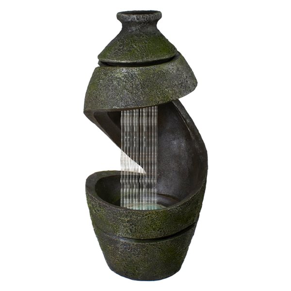 Northlight 31-in H Resin Mossy Statue Outdoor Fountain