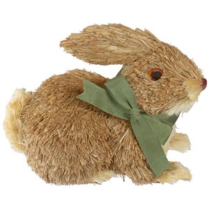 Northlight 8-in Brown Sisal Easter Rabbit Figurine