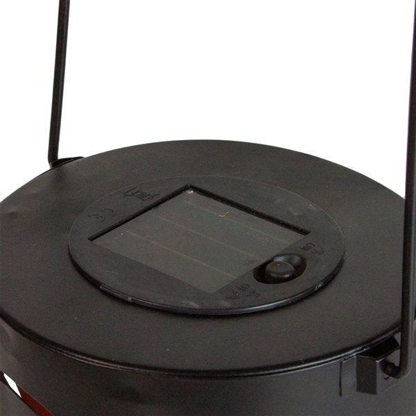 Northlight 5-in x 8-in Black Metal Solar Outdoor Decorative Lantern