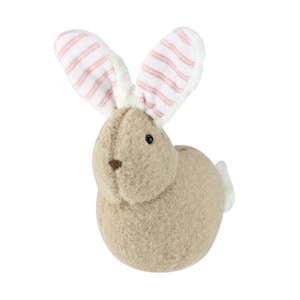 Northlight 9-in Beige and White Polyster Plush Bunny