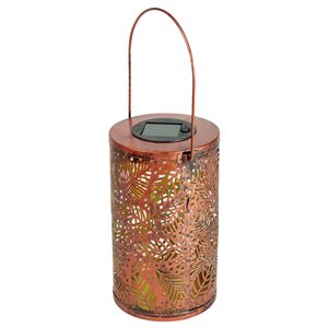 Northlight 5-in x 7-in Bronze Metal Solar Outdoor Decorative Lantern