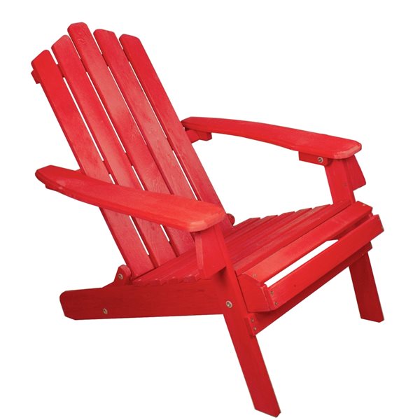 Northlight Red Wood Stationary Adirondack Chair With Solid Seat   330971470 MainImage 001 L 