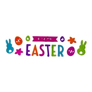Northlight Thermoplastic Rubber Multicolour Easter Gel Window Clings