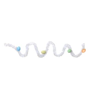 Northlight 25-ft White Tinsel Garland with Easter Eggs