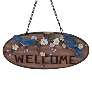 Northlight 5-in H x 12.25-in W Resin Welcome Sign