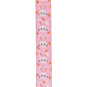 Northlight 2.5-in x 10-yd Pink Polyester Wired Easter Bunny Craft Ribbon
