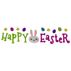 Northlight Green and Purple Thermoplastic Rubber Easter Gel Window Clings