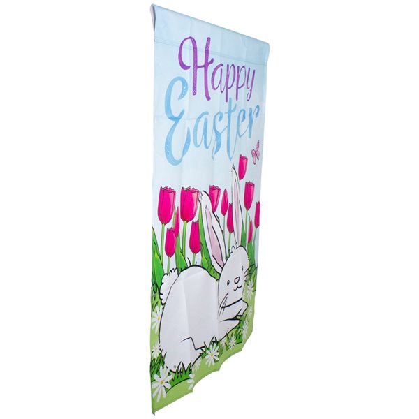 Northlight 28-ft W x 40-ft H Happy Easter Bunny House Flag