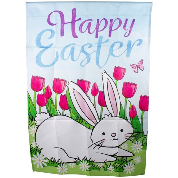 Northlight 28-ft W x 40-ft H Happy Easter Bunny House Flag