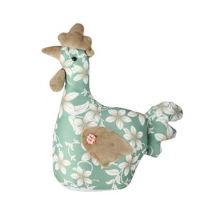 Northlight 10-in Green Fabric Floral Chicken