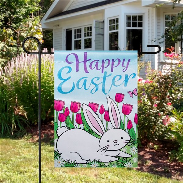 Northlight 18-ft W x 12.5-ft H Easter Bunny Garden Flag 34219479