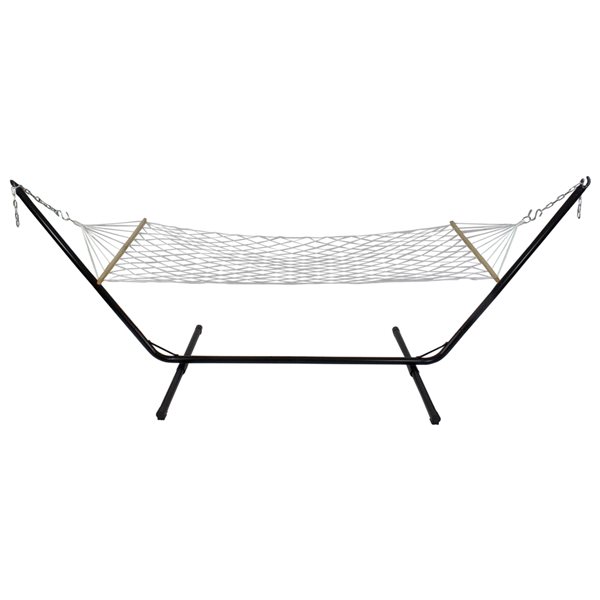 Northlight 78-in White Lattice Macrame Rope Hammock
