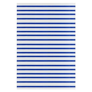 Northlight 4-ft x 6-ft Blue and White Rectangular Indoor/Outdoor Striped Area Rug