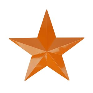 DAK 36-in H x 36-in W Orange Star Metal Wall Accent