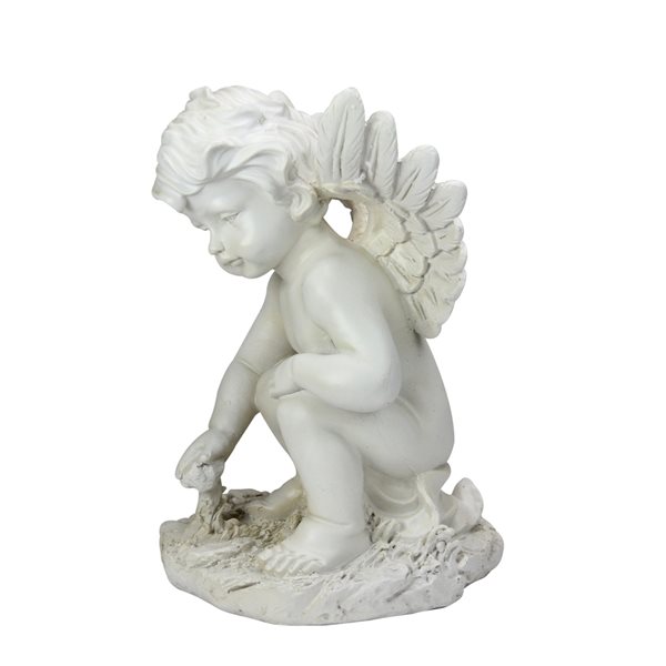 Northlight 12-in Reaching Cherub Angel Outdoor Patio Garden Statue