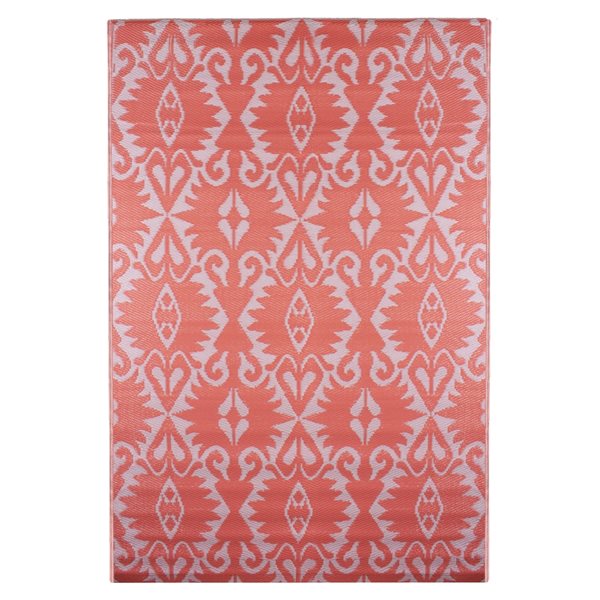 Northlight 4-ft x 6-ft Pink Rectangular Indoor/Outdoor Abstract Pattern Area Rug