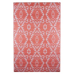 Northlight 4-ft x 6-ft Pink Rectangular Indoor/Outdoor Abstract Pattern Area Rug