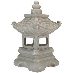 Northlight 13.5-in Dark Grey Pagoda Outdoor Garden Statue