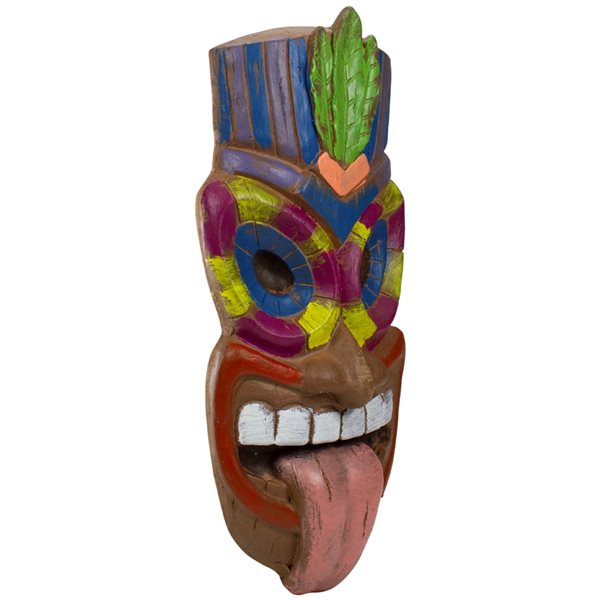 Northlight 16-in H x 6.5-in W Tiki Mask Resin Wall Accent