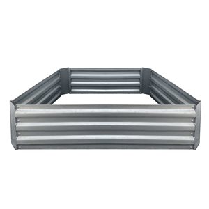 Grapevine 35.5-in W x 47.25-in L x 12-in H Silver Galvanized Steel Raised Garden Bed