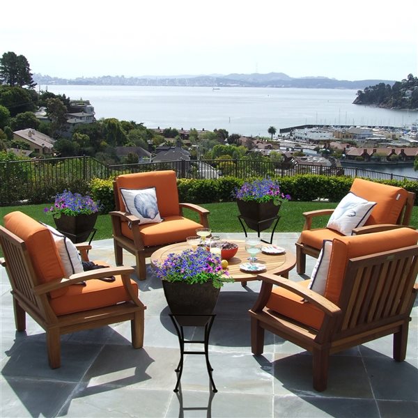 RTS Home Accents 12-in x 27.75-in Graphite Grey Plastic Planter with Iron Stand