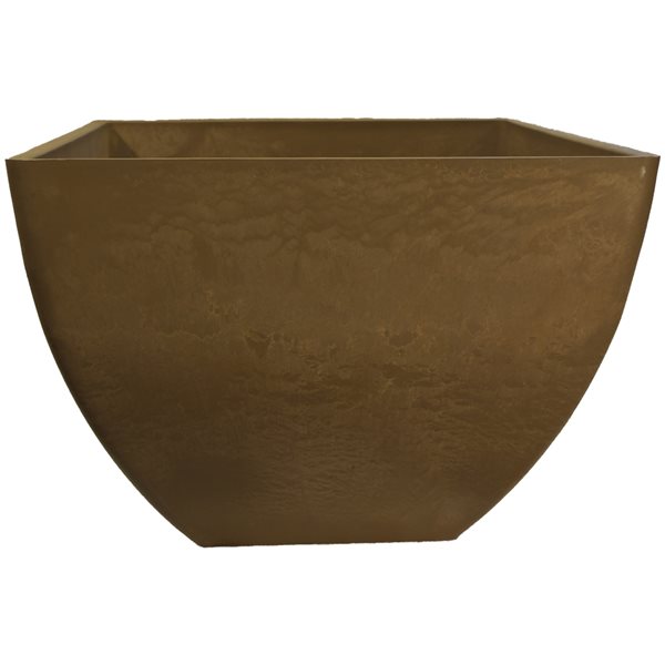 RTS Home Accents 20-in x 15-in Oak Brown Plastic Planter