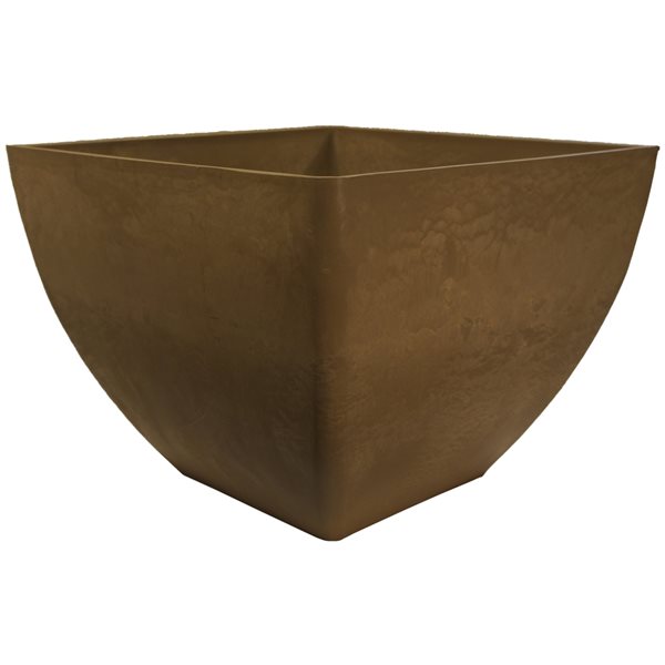 RTS Home Accents 20-in x 15-in Oak Brown Plastic Planter