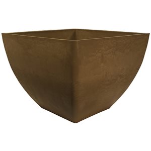 RTS Home Accents 20-in x 15-in Oak Brown Plastic Planter