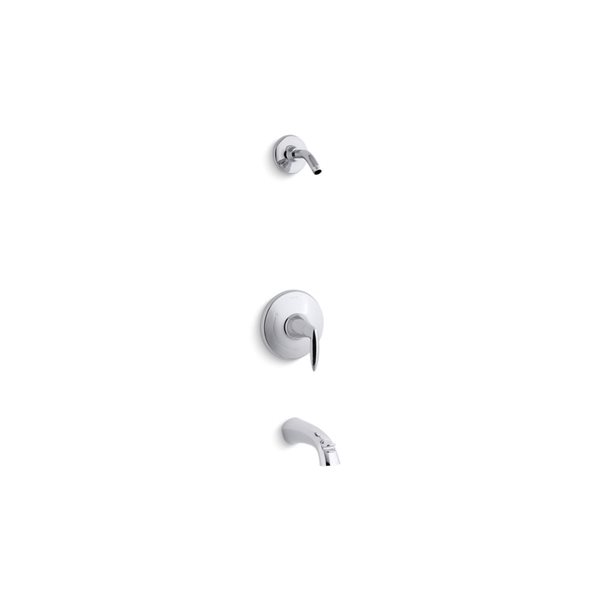 Bec Verseur De Baignoire Kohler Bravura K-6834-CP – Chrome Poli, Montage Sur Plan