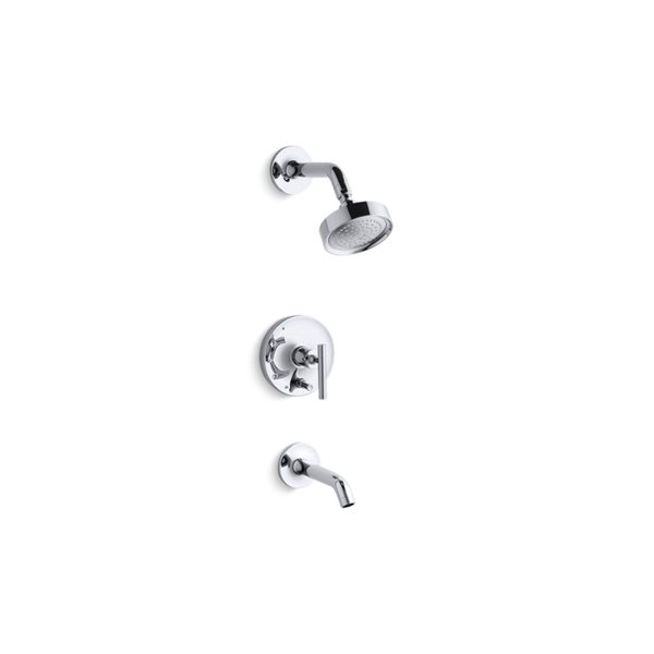 KOHLER Purist Bathtub and Shower Polished Chrome Faucet