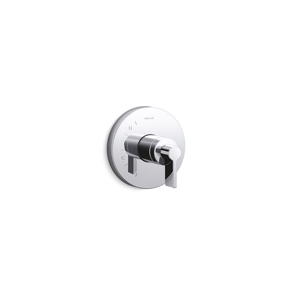 KOHLER Components Rite-Temp Polished Chrome Shower Valve Trim with Lever Handle