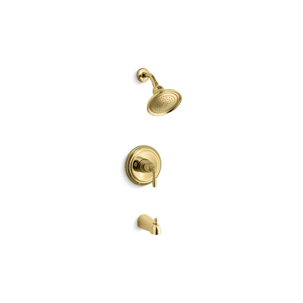 KOHLER Devonshire Polished Brass Shower and Bathtub Faucet