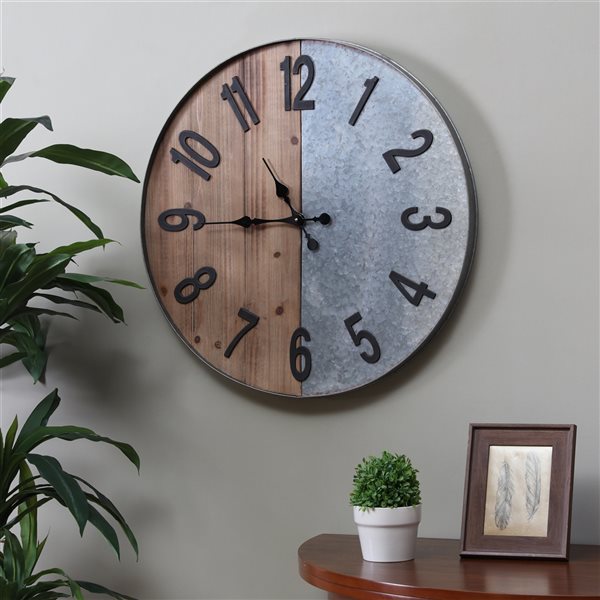 Southern Enterprises Ginner Analog Round Wall Clock
