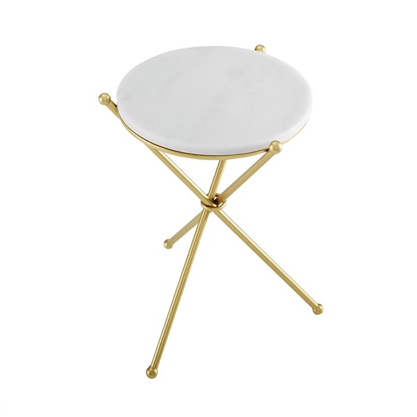 Table Granite Ronde Table pour canapé ronde Linus par Southern Enterprises en granite ...