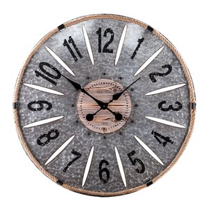 Southern Enterprises Reginhard Analog Round Oversized Wall Clock