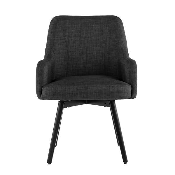 grey accent chair with black legs