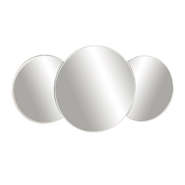 Miroir Mural Biseauté 27.5x16" - Cadre Bronze/cuivre, Style Contemporain - Neuf