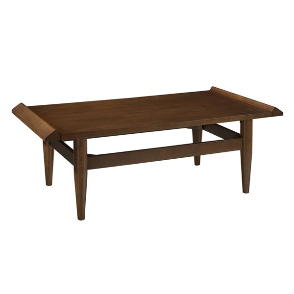 Southern Enterprises Beldrick Dark Tobacco Wood Veneer Coffee Table