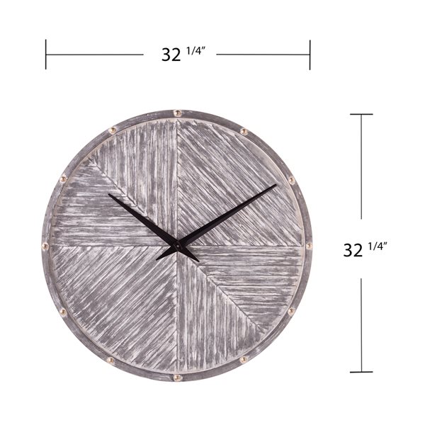 Southern Enterprises Aumai Analog Round Hanging Wall Clock