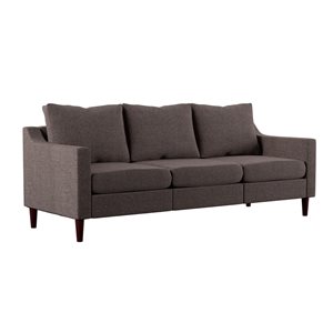 Southern Enterprises Eallu Casual Brown Synthetic 3-Seater Sofa
